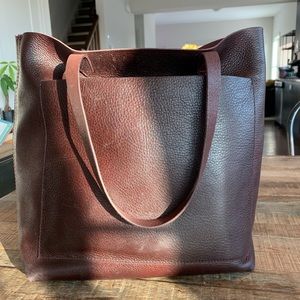 MADEWELL Medium Transport Tote in Dark Cabernet!